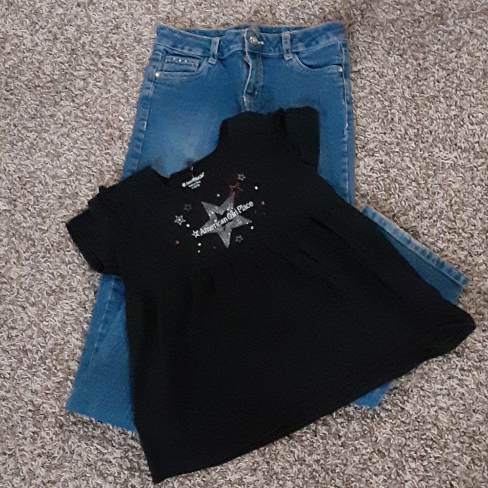 Girls size 10/12 American girl top w jeans